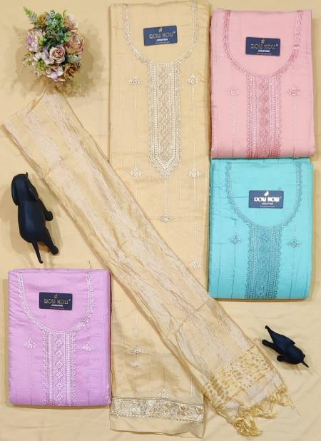Roli Moli Rimzim 1 Fancy Festival Wear Chanderi Cotton Dress Material